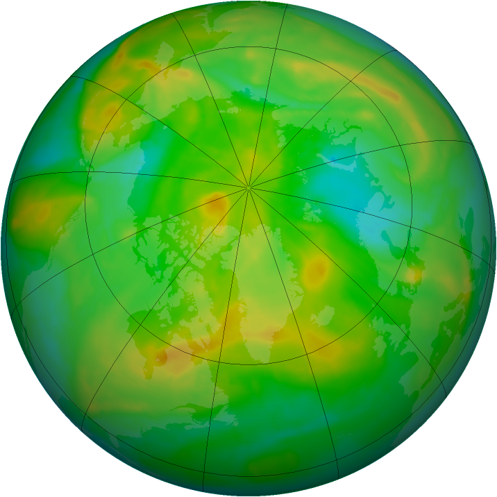 Arctic ozone map for 30 June 2013